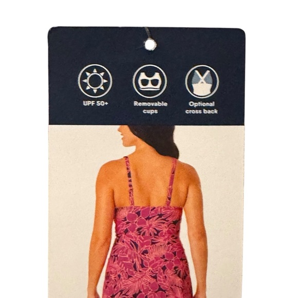 Lands End Tulip Wrap Print Swim Dress L - Picture 11 of 12